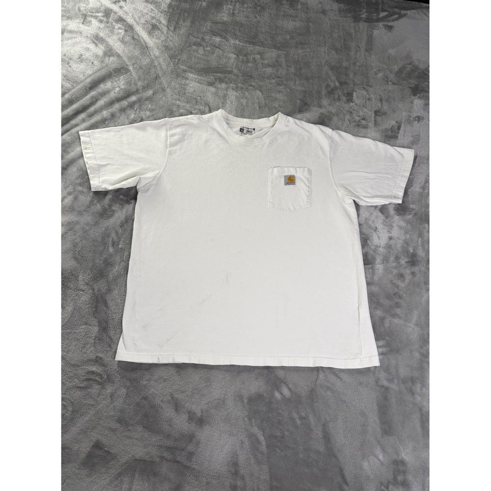 Carhartt T-Shirt K87 Loose Fit Heavyweight Pocket Tee Mens L White